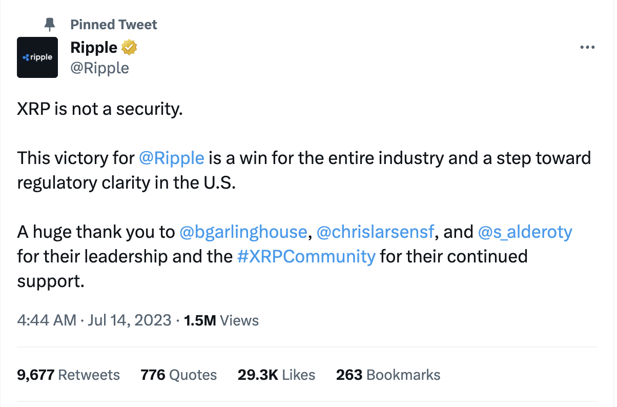 리플, 증권 아니다 / 데일리바이트(DAILY BYTE)